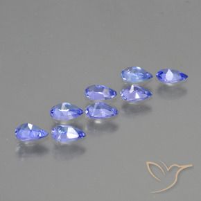 Gemas de tanzanita Azul intenso natural de 1.66 ct, En forma de pera, VS