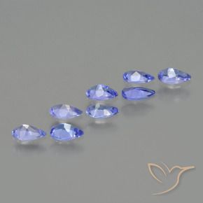 Gemas de Tanzanita Azul violeta intenso natural de 1.46 ct, En forma de pera, VS
