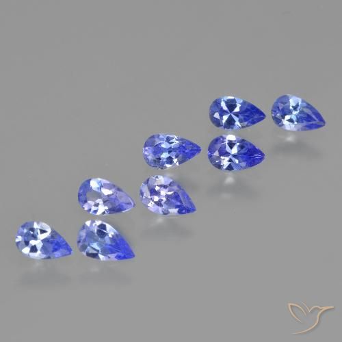1.65ctw Natural Azul violeta oscuro Tanzanita, En forma de pera, VS