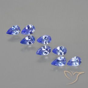 Gemas de Tanzanita Azul violeta natural de 1.71 ct, En forma de pera, VS