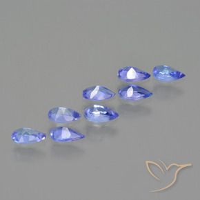Gemas de Tanzanita Azul violeta natural de 1.71 ct, En forma de pera, VS