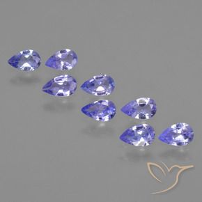 Gemas de Tanzanita Azul oscuro natural de 1.70 ct, En forma de pera, VS