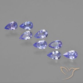 Gemas de Tanzanita Azul eléctrico natural de 1.39 ct, En forma de pera, VS