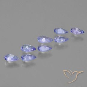 Gemas de Tanzanita Azul eléctrico natural de 1.39 ct, En forma de pera, VS