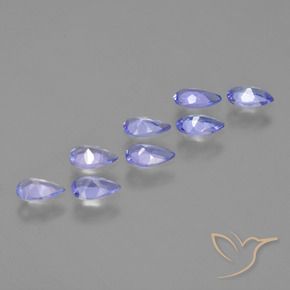 Gemas de Tanzanita Azul violeta intenso natural de 1.34 ct, En forma de pera, VS