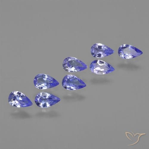 Gemas de tanzanita Azul intenso natural de 1.39 ct, En forma de pera, VS