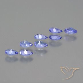 Gemas de Tanzanita Azul eléctrico natural de 1.46 ct, En forma de pera, VS