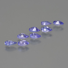 Gemas de tanzanita Azul eléctrico natural de 1.72 ct, En forma de pera, VS