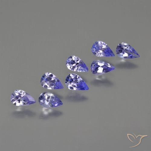 1.57ctw Natural Azul violeta intenso Tanzanita, En forma de pera, VS