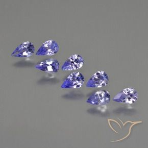 Gemas de Tanzanita Azul violeta intenso natural de 1.57 ct, En forma de pera, VS
