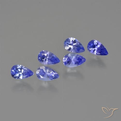 1.70ctw Natural Azul violeta Tanzanita, En forma de pera, VS