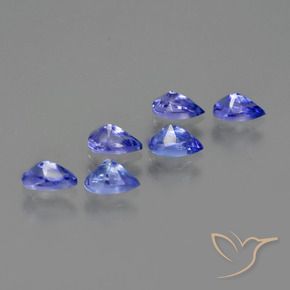 Gemas de Tanzanita Azul violeta natural de 1.70 ct, En forma de pera, VS