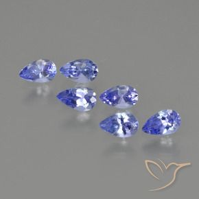 Gemas de Tanzanita Azul intenso natural de 1.43 ct, En forma de pera, VS