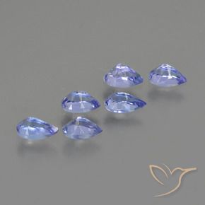 Gemas de Tanzanita Azul intenso natural de 1.43 ct, En forma de pera, VS