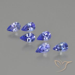 Gemas de Tanzanita Azul oscuro natural de 1.42 ct, En forma de pera, VS