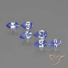 Gemas de Tanzanita Azul oscuro natural de 1.24 ct, En forma de pera, VS