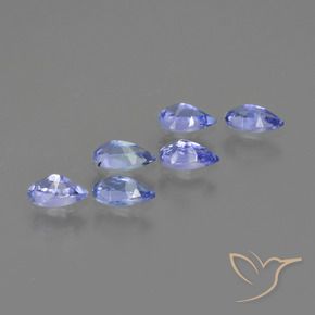 Gemas de Tanzanita Azul oscuro natural de 1.24 ct, En forma de pera, VS