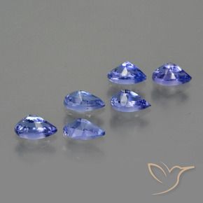 Gemas de Tanzanita Azul oscuro natural de 1.63 ct, En forma de pera, VS