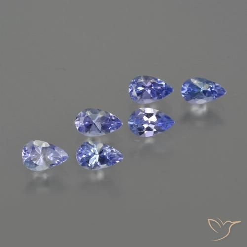 1.56ctw Natural Azul oscuro tanzanita, En forma de pera, VS