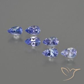 Gemas de Tanzanita Azul oscuro natural de 1.56 ct, En forma de pera, VS