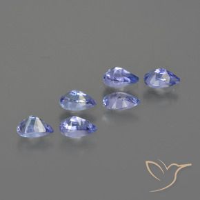 Gemas de Tanzanita Azul oscuro natural de 1.56 ct, En forma de pera, VS