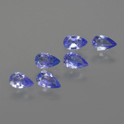 Gemas de tanzanita azul natural de 1,36 ct, en forma de pera, VS