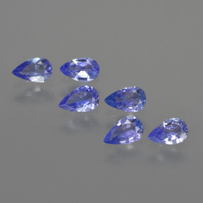 Gemas de tanzanita azul natural de 1,36 ct, en forma de pera, VS