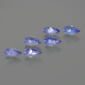 Gemas de tanzanita azul natural de 1,36 ct, en forma de pera, VS