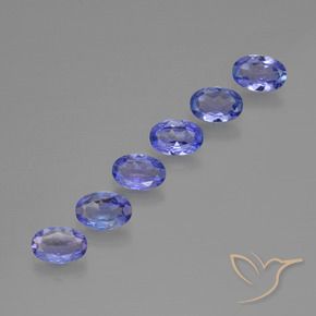 Gemas de Tanzanita Azul violeta intenso natural de 2.43 ct, Ovalada, VVS-VS