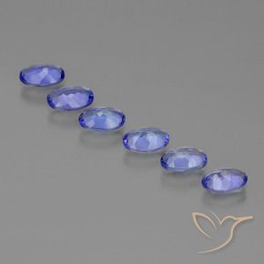 Gemas de Tanzanita Azul violeta intenso natural de 2.61 ct, Ovalada, VVS-VS