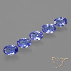 Gemas de Tanzanita Azul violeta natural de 2.23 ct, Ovalada, VS