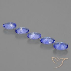 Gemas de Tanzanita Azul violeta natural de 2.23 ct, Ovalada, VS