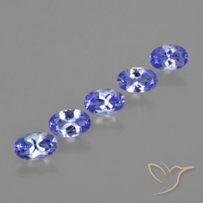Gemas de Tanzanita Azul oscuro natural de 2.05 ct, Ovalada, VS