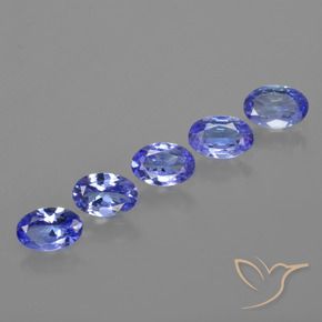 Gemas de Tanzanita Azul medio natural de 2.25 ct, Ovalada, VVS-VS