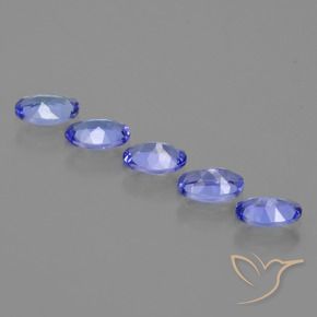 Gemas de Tanzanita Azul medio natural de 2.25 ct, Ovalada, VVS-VS