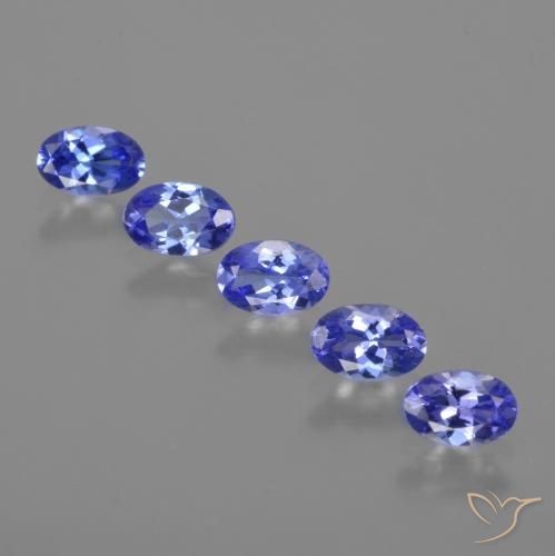 Gemas de tanzanita azul natural de 2,37 ct, corte óvalo, VVS-VS