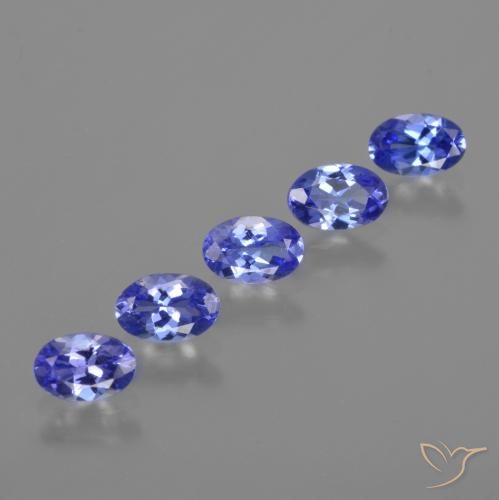 Gemas de tanzanita azul natural de 2,37 ct, corte óvalo, VVS-VS