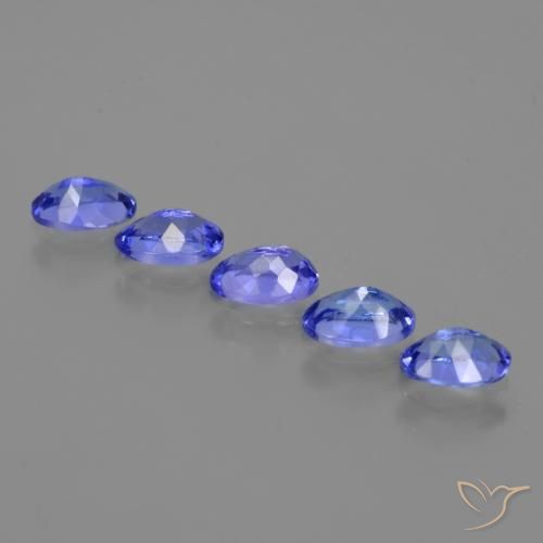 Gemas de tanzanita azul natural de 2,37 ct, corte óvalo, VVS-VS