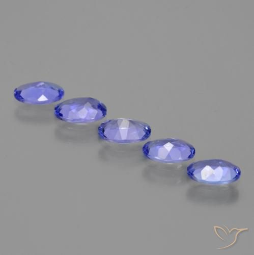 Gemas de Tanzanita Azul violeta intenso natural de 2.12 ct, Ovalada, VS