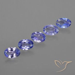 Gemas de Tanzanita Azul violeta intenso natural de 2.30 ct, Ovalada, VS