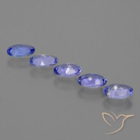 Gemas de Tanzanita Azul violeta intenso natural de 2.30 ct, Ovalada, VS
