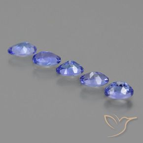 Gemas de Tanzanita Azul violeta intenso natural de 2.37 ct, Ovalada, VVS-VS