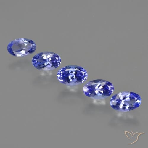 Gemas de Tanzanita Azul violeta natural de 2.65 ct, Ovalada, VVS-VS