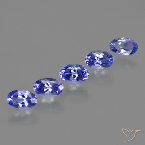 Gemas de Tanzanita Azul violeta natural de 2.65 ct, Ovalada, VVS-VS