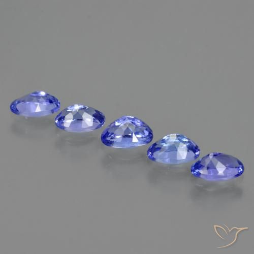 Gemas de Tanzanita Azul violeta natural de 2.65 ct, Ovalada, VVS-VS
