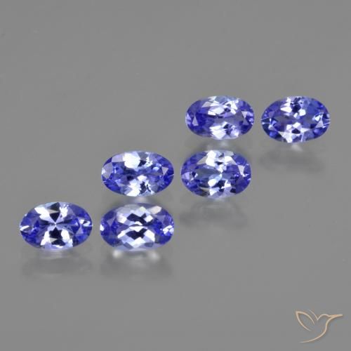 Gemas de tanzanita Azul violeta intenso natural de 2.78 ct, Corte Óvalo, VS