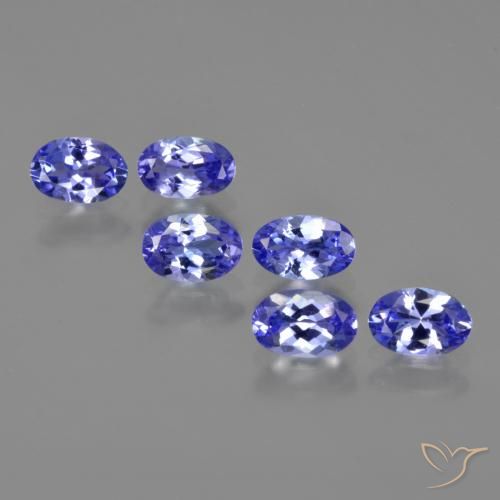 Gemas de tanzanita Azul violeta intenso natural de 2.78 ct, Corte Óvalo, VS