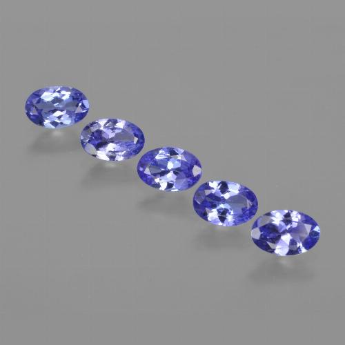 Gemas de tanzanita Azul violeta intenso natural de 2.27 ct, Corte Óvalo, VVS-VS