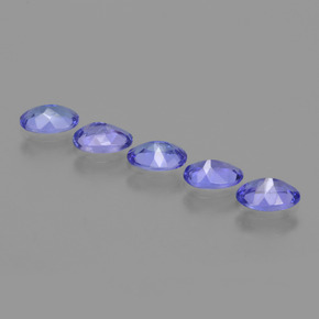 Gemas de tanzanita Azul violeta intenso natural de 2.27 ct, Corte Óvalo, VVS-VS