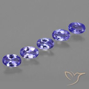 Gemas de Tanzanita Violeta natural de 2.55 ct, Ovalada, VVS-VS